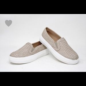 Taupe Canvas Slip On